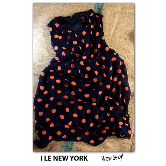 I LE New York Dresses & Skirts - Sexy Flowing Polka Dot Dress Classy Look